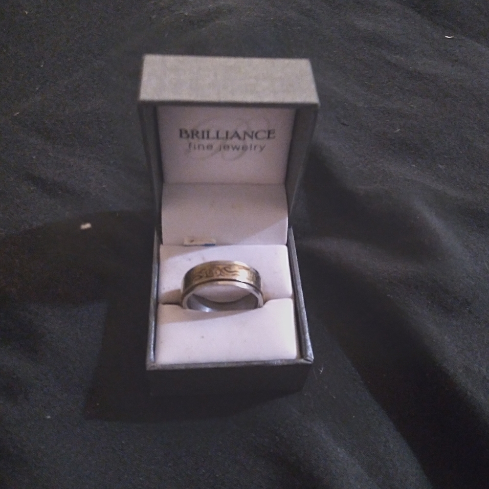 Men's Gold @ Silver Spin Ring